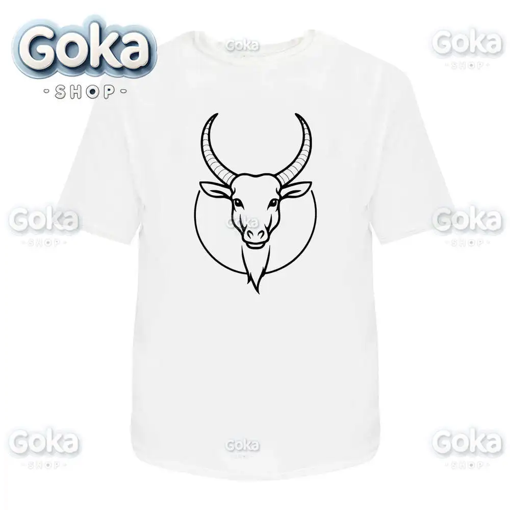 Stag Horns Graphic T Shirts Mens Clothing New in Tops & Tees Cotton Women Printed T-shirt Y2K Clothes Cute Funny Tshirt