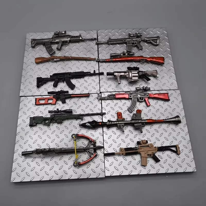 1/12 Soldier Toy P90 AK47 M4 M4A1 MP5 M762 Shotgun DIY Accessories Model Fit 6'' Action Figure Body In Stock view 2
