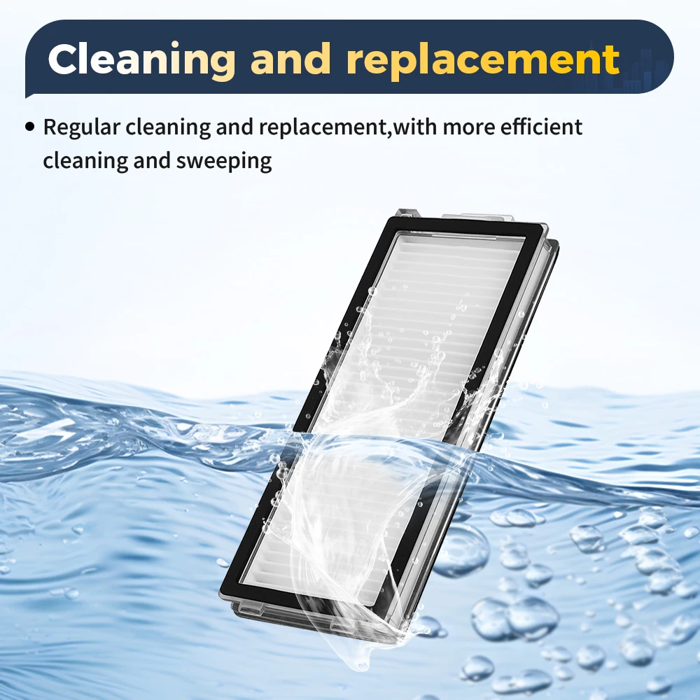 ملحقات الفلتر لـ Roborock P10S Pro/V20/Qrevo Master/Qrevo Slim جهاز آلي لتنظيف الأتربة استبدال مرشح عالي الكفاءة