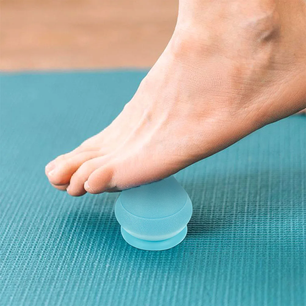 

2 Pcs Massage Conical Fascia Balls Foot Massager for Deep Tissue Tool Sky-blue Fascial Fitness