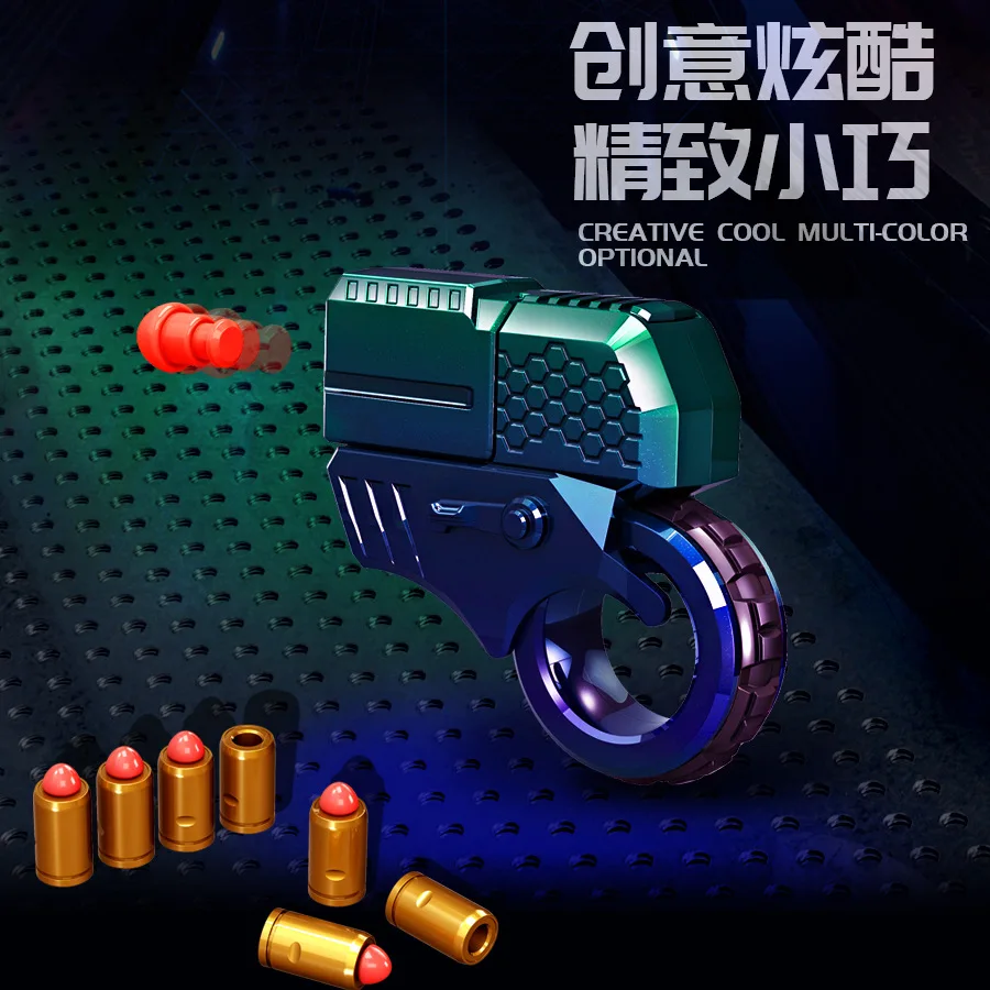ปืนของเล่นเด็ก รุ่น Agent Golden Finger Launcher Mini ยิงลูกกระสุนนิ่ม ของเล่นสร้างสรรค์ รุ่นปืนพกโลหะผสม