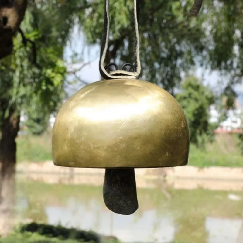 Copper Bell Handwork Hanging Wind Chimes Healing Outdoor Meditation Accessories Tibetan Bells Musical Percussion Instruments