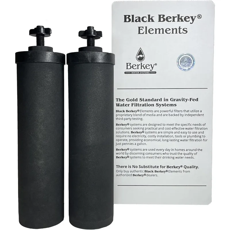 Berkey Authentic Black Berkey Elements BB9-2 Filtros para sistemas de agua Berkey (juego de 4 elementos negros)