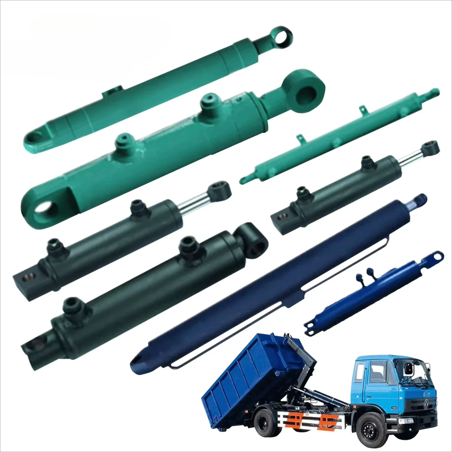 Used Aluminium Hydraulic Cylinder Construction Sanitation Vehicles Farm Equipment Stainless Steel Piston Structure Gear Engine