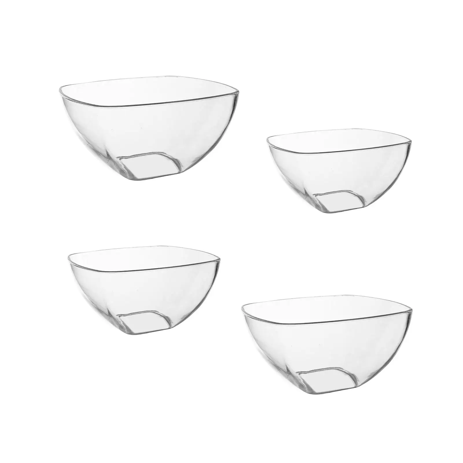 Salad Bowl Transparent Acrylic Dessert Bowl Buffet Container Dishware Bowl for