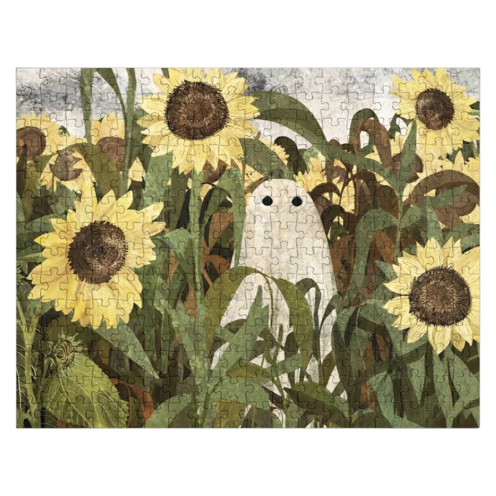 

There's A Ghost in the Sunflower Field Again... Jigsaw Puzzle Custom Photo Puzzle Personalized Puzzle For Kids