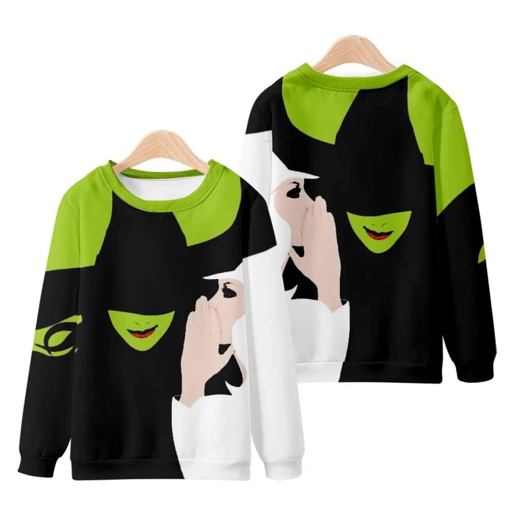 WICKED The Musical Elphaba 3D Print Oversized Hoodie Women Men Long Sleeve Pullover Crewneck Sweatshirt Casual Tracksuit