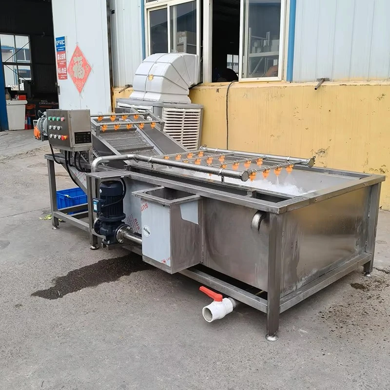 Customized Industrial Bubble Washing Machine For Cabbage Vegetable Fruit Processing Line Cleaning Food Grade Durable Machine