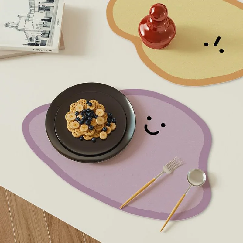 VIKAMA Korean Sweet Irregular Cloud Kitchen Mat Quick Absorbent Anti-scald Waterproof Non-slip Countertop Pad For Table Decor