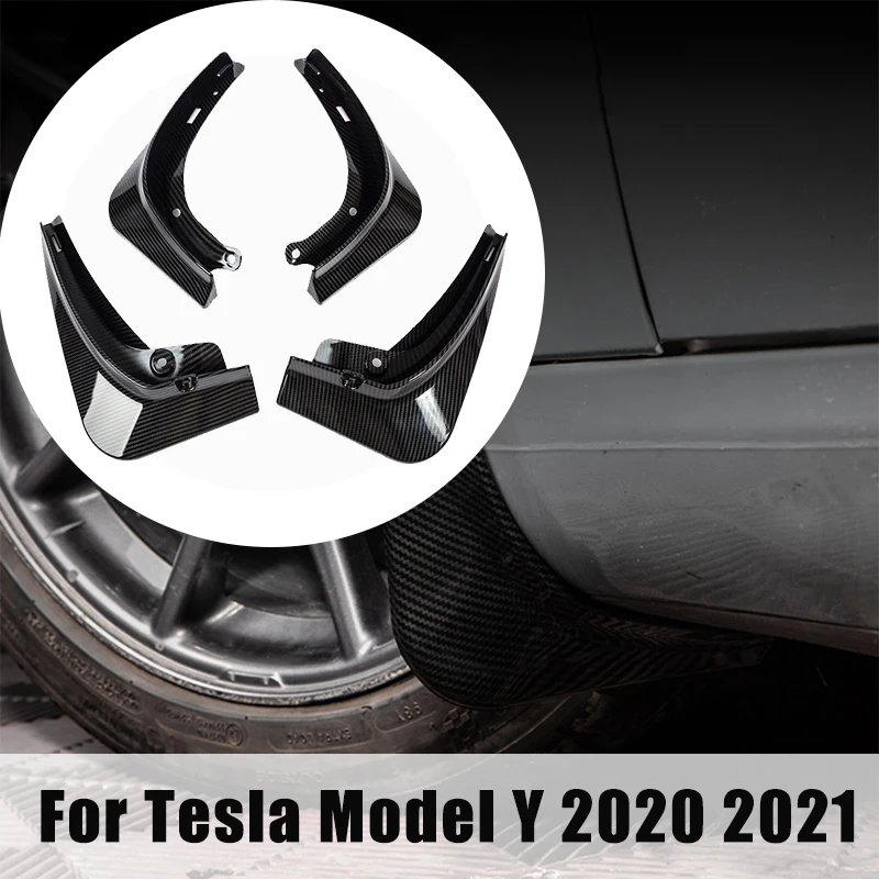 

For Tesla Model Y 2021- 2022 Car Front Rear Mudguard Splash Protective Guards Fender Flares Mudflaps Mud Flap Mudguards