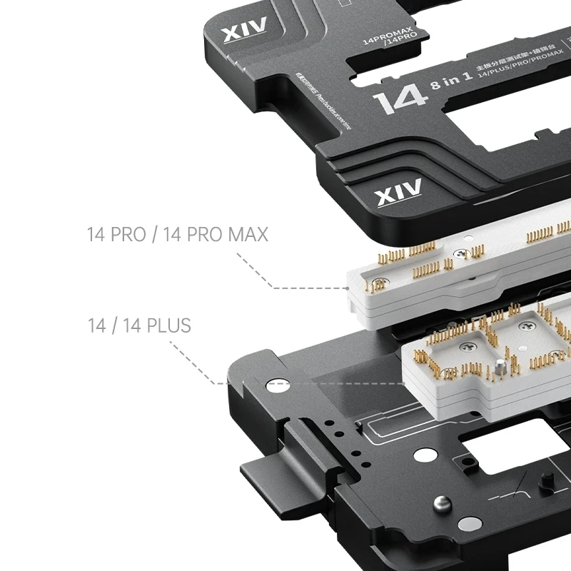 Qianli MEGA-IDEA iSocket Fixture 8 in 1 Motherboard Layered Testing Frame Reballing Platform for iPhone 14/14Plus/14Pro Repair