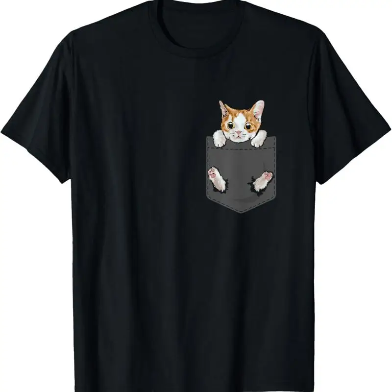 

Hanging Cat In Pocket Cute Lover T Shirt