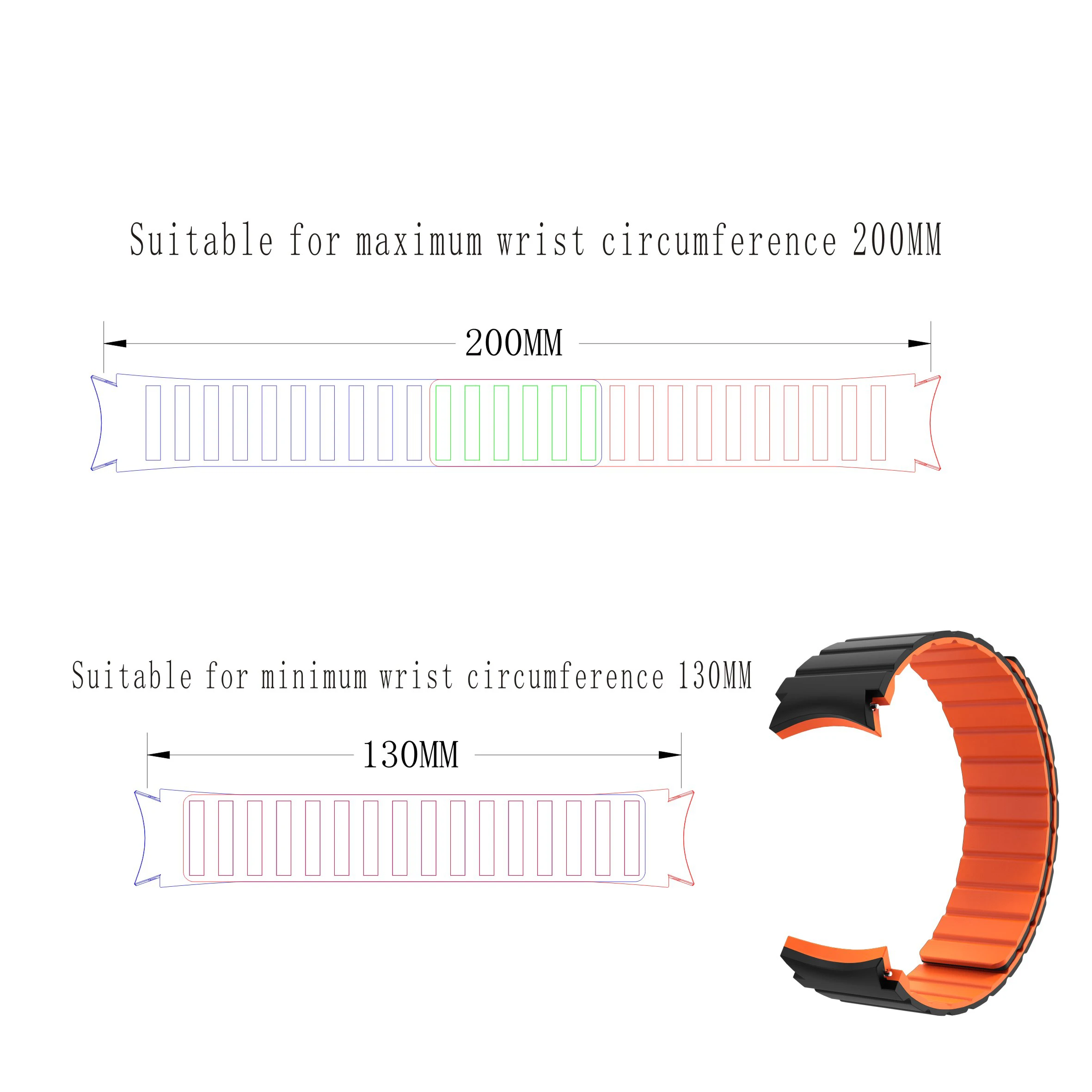 20mm Silicone Magnetic  Watch Band Strap Compatible For Samsung Galaxy Watch 5 Band 40mm 44mm 6 43mm 47mm Pro 45mm 4 Men Women