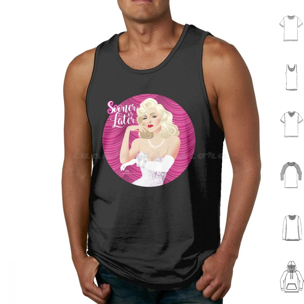 Sooner Or Later Tank Tops Print Cotton Diva Icon Blonde Song Soundtrack Movie Alejandro Mogollo Art Alejandromogolloart