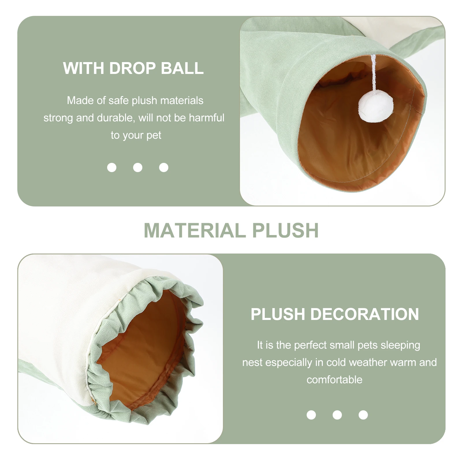 

Hamster Tunnel House Small Animals Sleeping Warm Cloth Pet T Shaped Tunnel Rabbit Nest Playing Resting Bed Hamster Bed