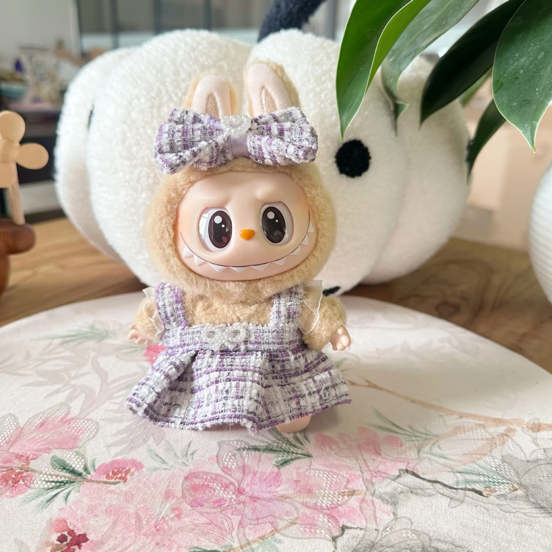 15cm 17cm doll Clothes Only First/Second Generation Pendant Labubu Sitting Party Series Doll Baby Clothes LABUBU