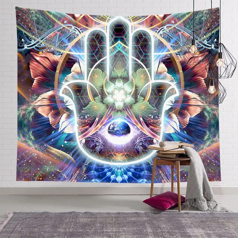 

Boho Inspired Tapestry Home Decor Aesthetic India Mandala Psychedelic Tapestry Wall Hanging for Living Room Bedroom Decoration