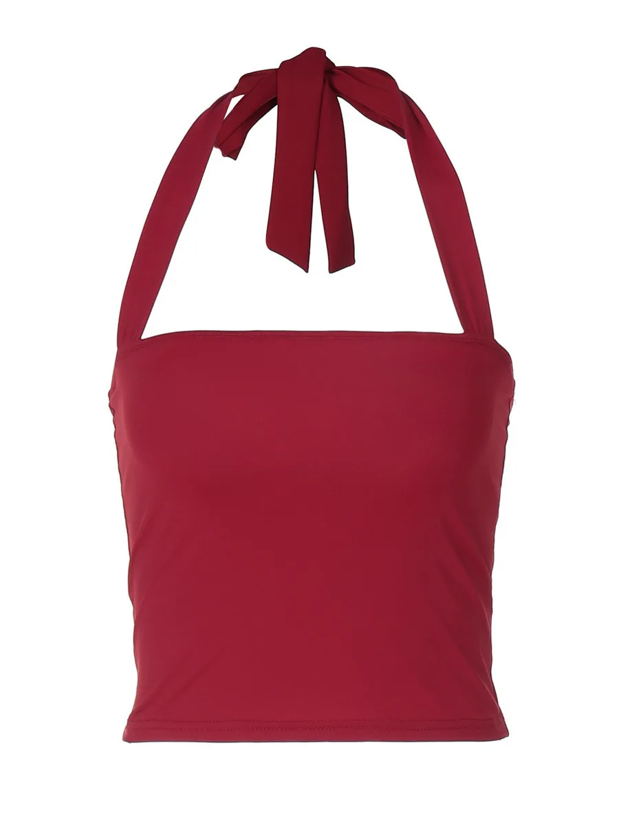 Sexy Slim Fit Appeso Ne Avvolto Petto Design originale Or Lunghezza Top a tubo Gilet da donna Strapl Primavera Estate Koko Diva