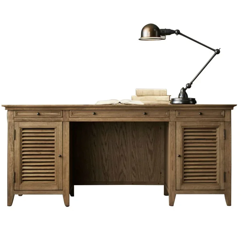

American country desk desktop computer solid wood study light luxury simple modern home writing desk