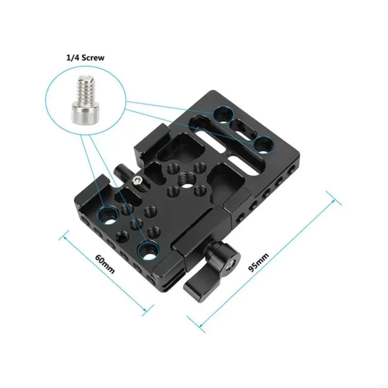 L41Fクイックリリースプレートクランプベースカメラの複数の取り付けオプションを黒く