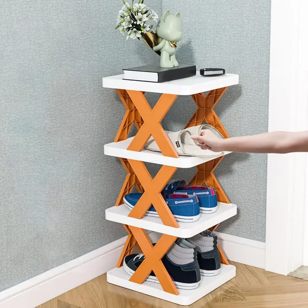 Excellent Door Shoe Rack Sturdy Structure Shoe Storage Rack Hollow Out Store Shoes Compact Size Shoe Storage Shelf Organization