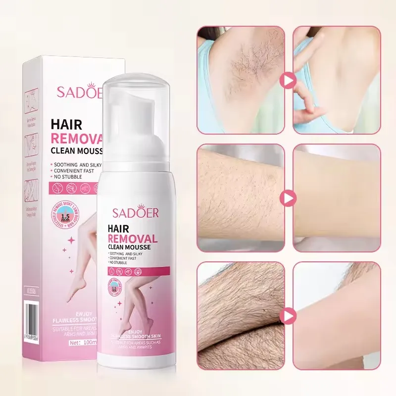 

Painless Hair Removal Spray Mousse Quick Hair Removal Non Irritating Legs Armpits Private Parts Hair Removal Skin Smooth 100ML