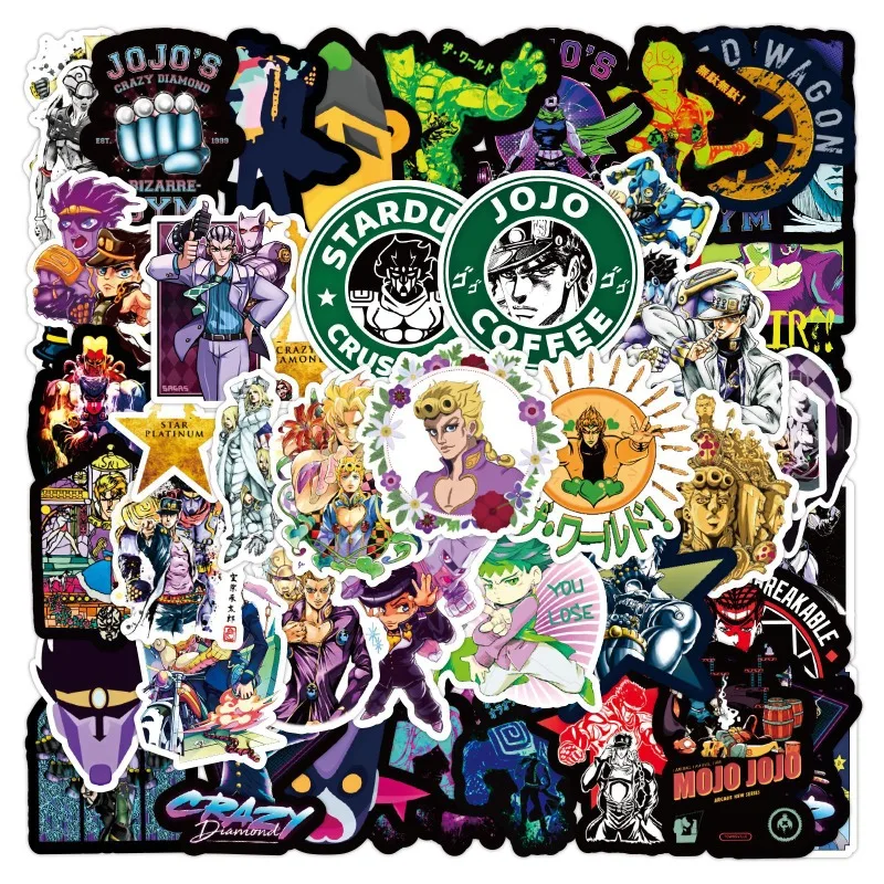 50/30/10PCS Kujo Jotaro Jolyne Weather Report Giorno Giovanna Popular Animation Graffiti Suitcase Water Cup Skateboard Stickers