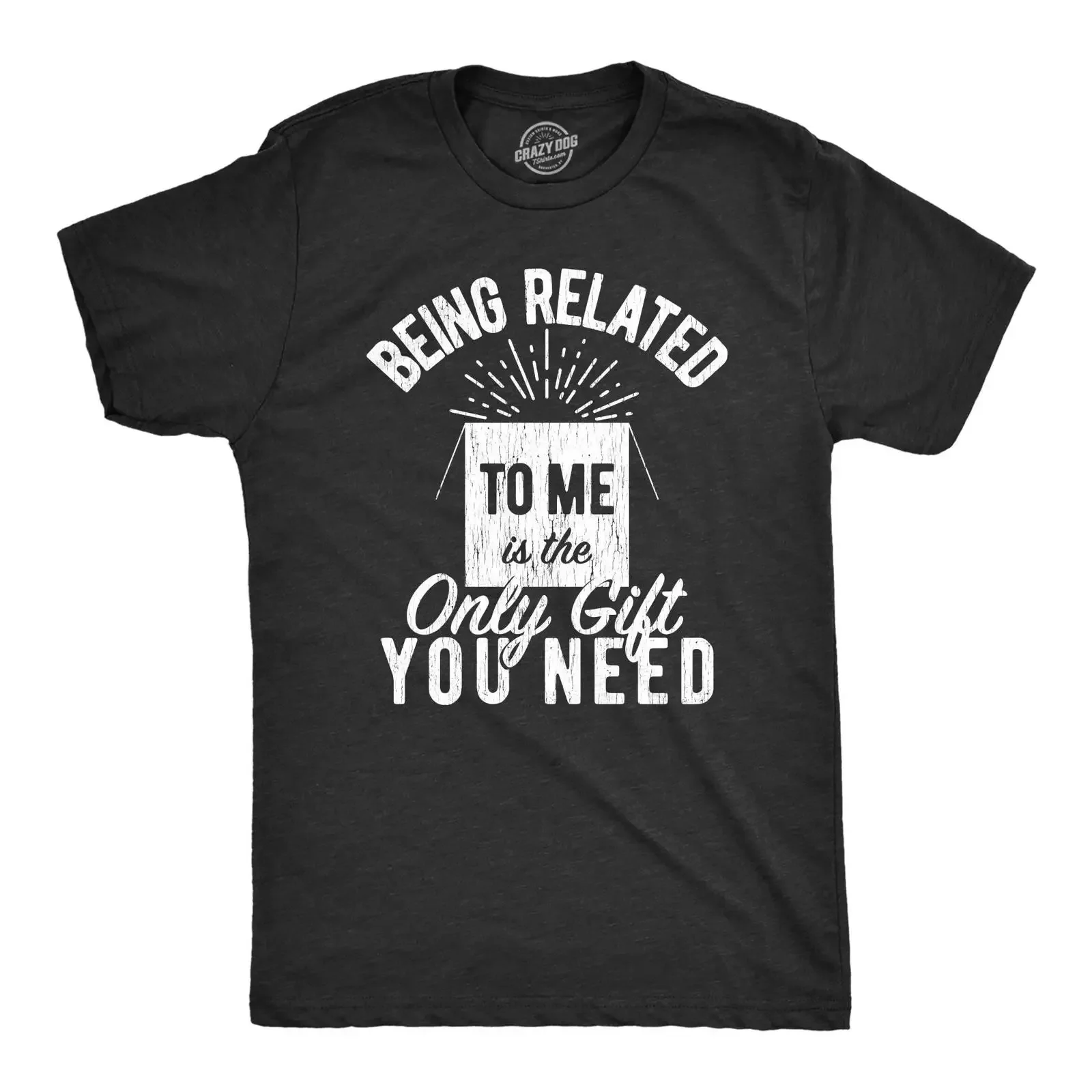 Funny Christmas T Shirt Being Related To Me Only You Need vintage Washed streetwear designer clothes Stretched Stylish graphic
