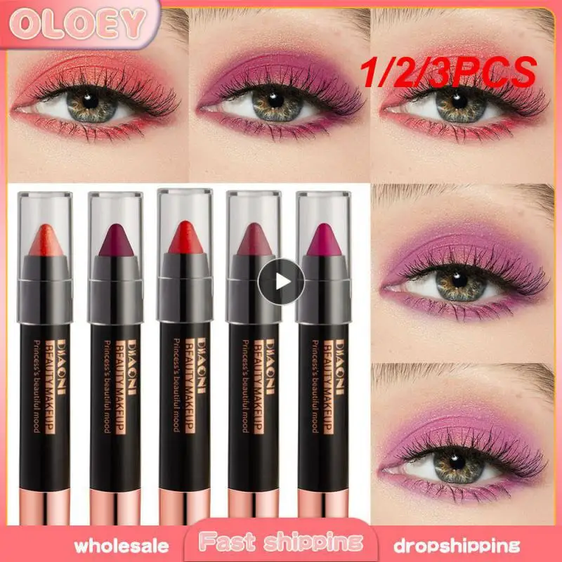 1/2/3PCS Intense Color Development Metallic Smooth Shimmer Not Easy To Remove Makeup Lipstick Long Lasting Makeup Easy To Apply