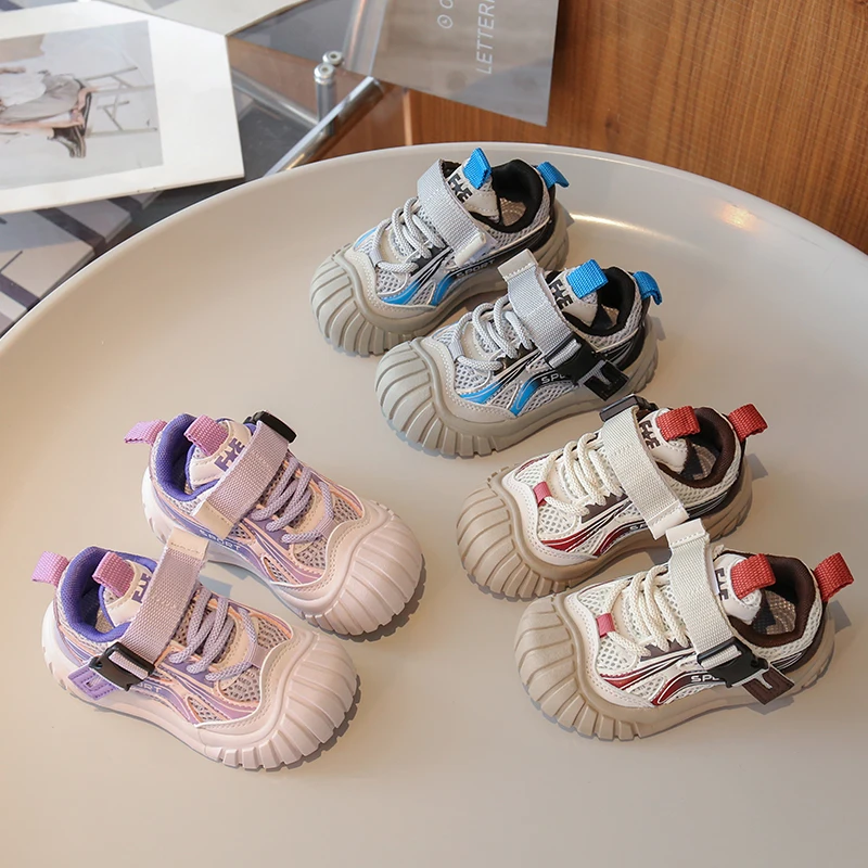 

Kids Shoes for Girls Boys Non-slip Soft Sole Child Anti Collision Toddler Casual Shoes Tenis Versatile Mesh Breathable Sneakers