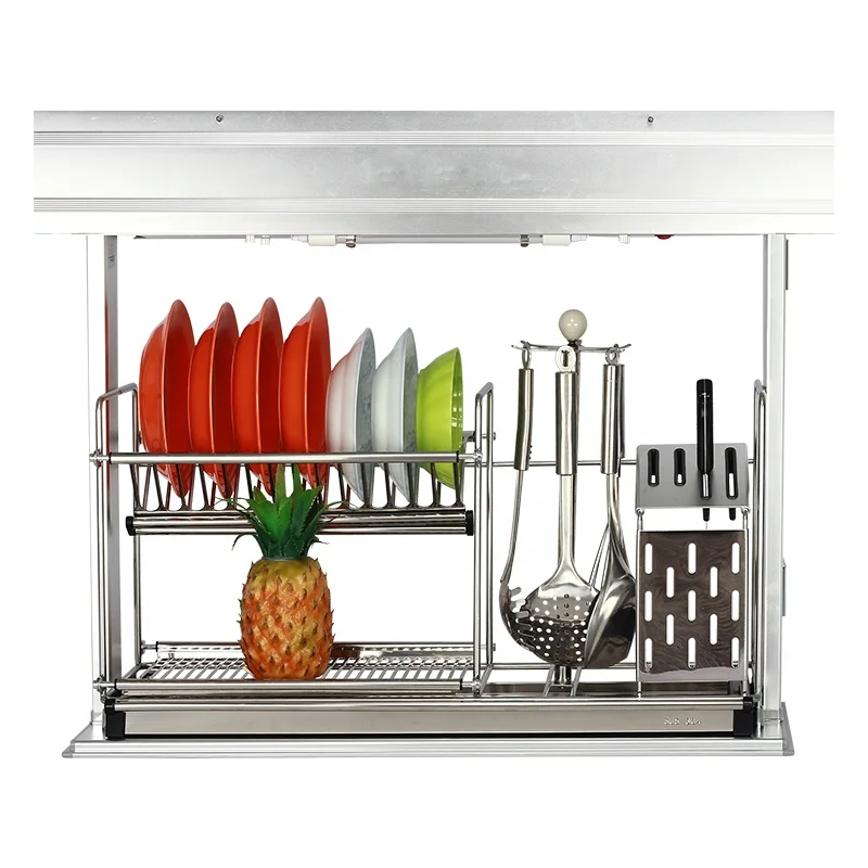 Cabinet accessories automatic basket rack