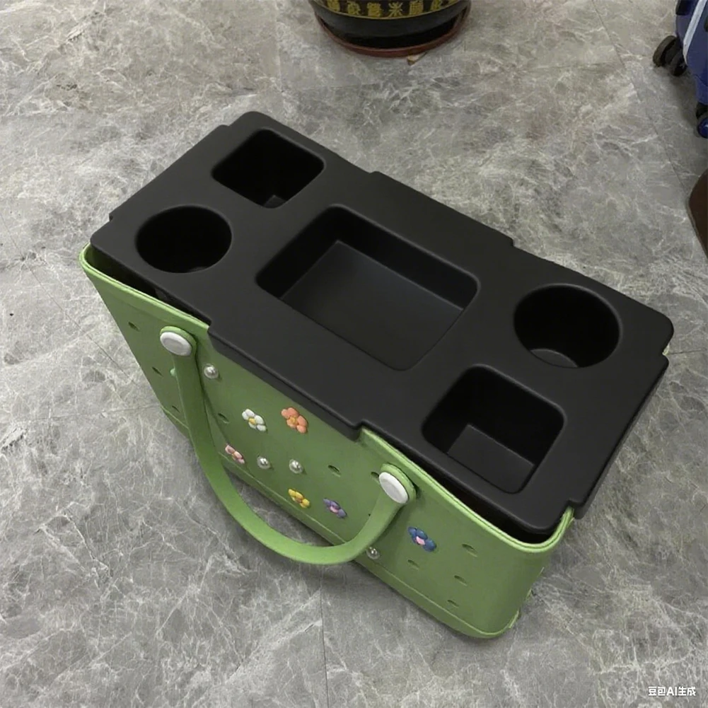 حامل منظم للأكواب، حقيبة مقاومة للماء، حامل هاتف علوي، حقيبة متعددة الوظائف، صينية تخزين علوية، 5 حجرات للشاطئ في الهواء الطلق #6