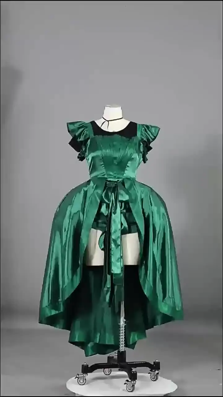 Agnes Wednesday Cosplay Costume Green Dress for Women