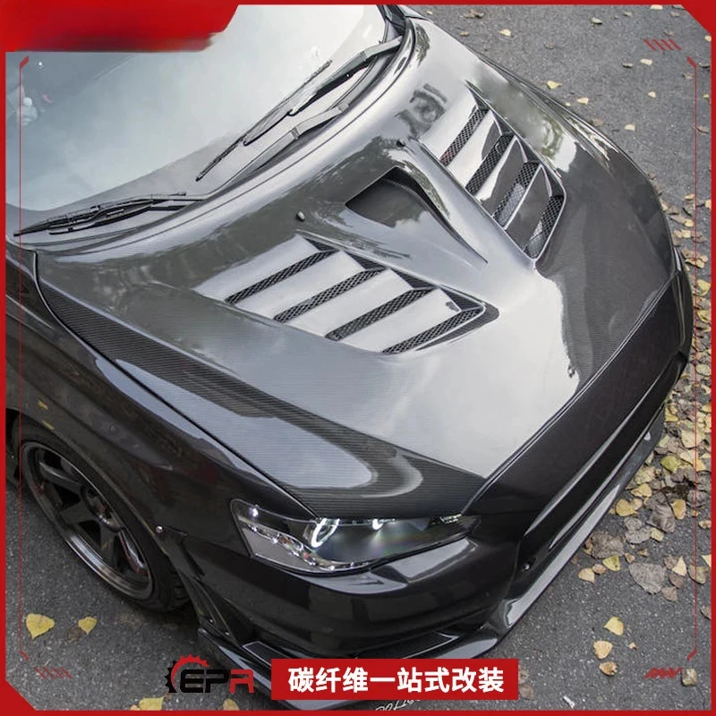 

Для Mitsubishi EVO10 Lancer Evolution Wing God X капот из углеродного волокна - конструкция воздухозаборника Varis Style