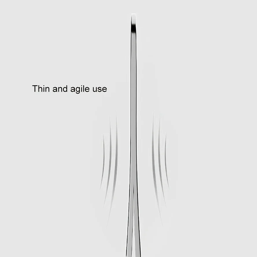 Pinça de sobrancelha de aço inoxidável, ferramenta de remoção de pelos de ponta inclinada de precisão, depenador profissional de pelos faciais para moldar sobrancelhas