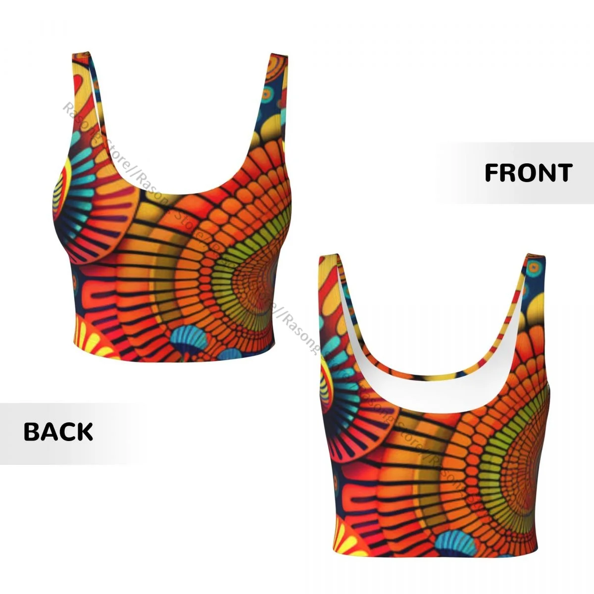 Sports Bra Women Running Yoga Clothes Vest Colorful Mushroom Illustration Gathering Fitness Vest