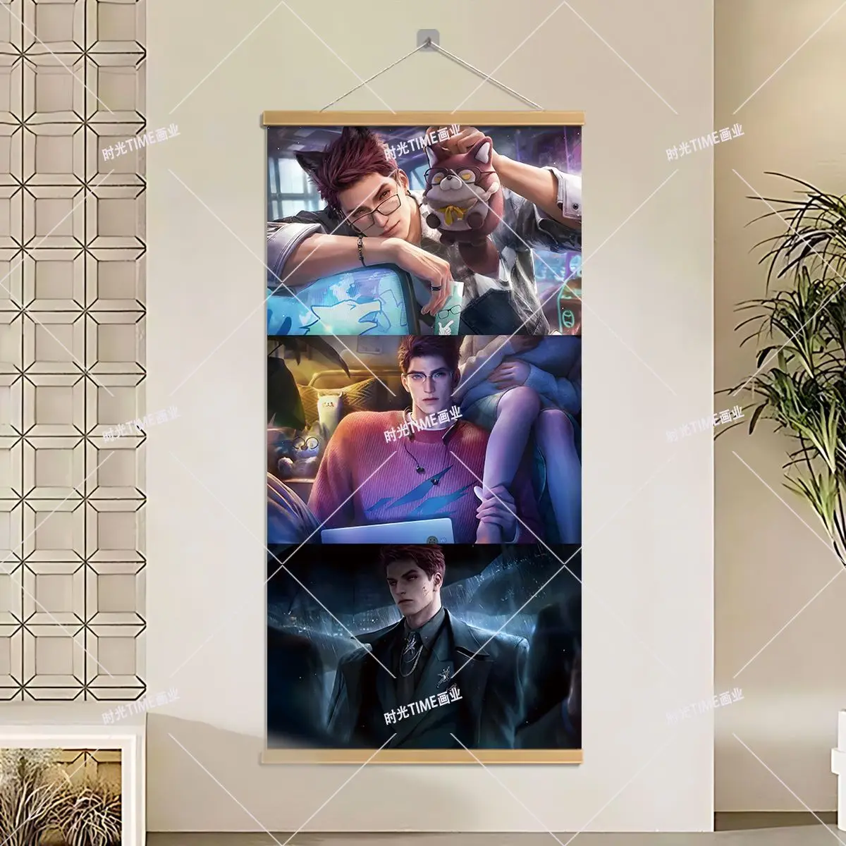 Love and Deepspace Valko Hanging scroll Hanging Painting Wall Art Canvas Kawaii Scrolls Picture Home Decor Anime Posters