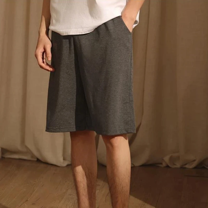 Men's Summer Cotton Shorts Loose Fit Breathable Casual Home Wear Sleep Shorts