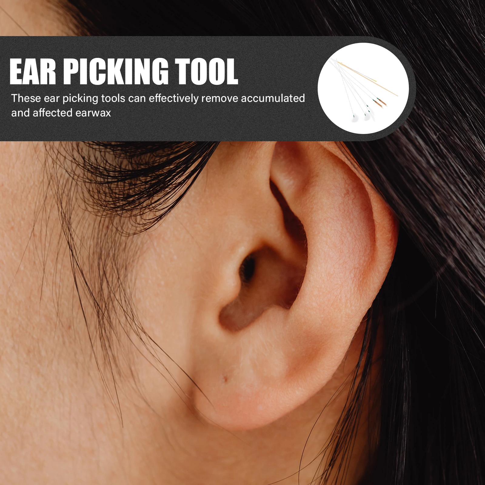 

8pcs Ear Cleaning Tool Portable Earwax Removal Pick Curette for Home Family Use Premium Practical Easy to Use