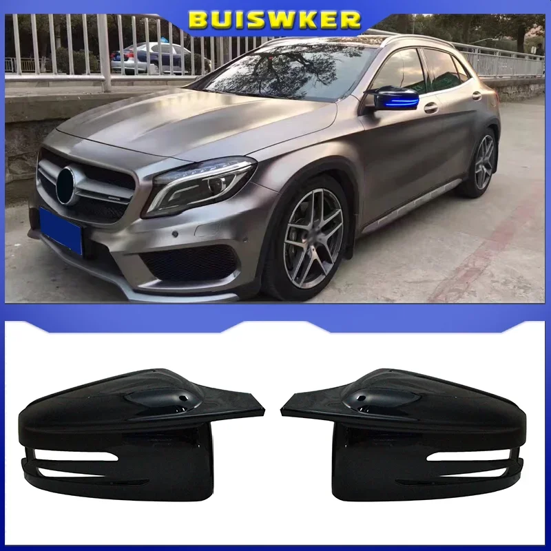 

Side Mirror Cap Covers Black For Mercedes BENZ W176 W246 W212 W204 C117 X156 X204 W221 C218 A B C E S CLA GLA GLK Class