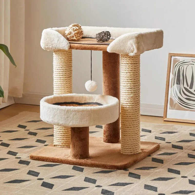 

Big bed cat nest, cat tree integrated cat climbing frame, large cat climbing sisal pillar, cat house scratching board