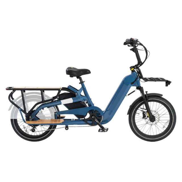 US in  Dual Removable Lithium Battery Optional Seat Basket Ebike Bicycle 250W-750W Powerful Motor Electric Cargo Bike image 4