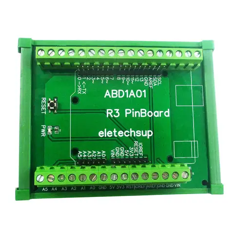 For R3 Shield DIN Rail Mount Screw Terminal Block Adapter Module for Arduino PLC Industrial Equipment
