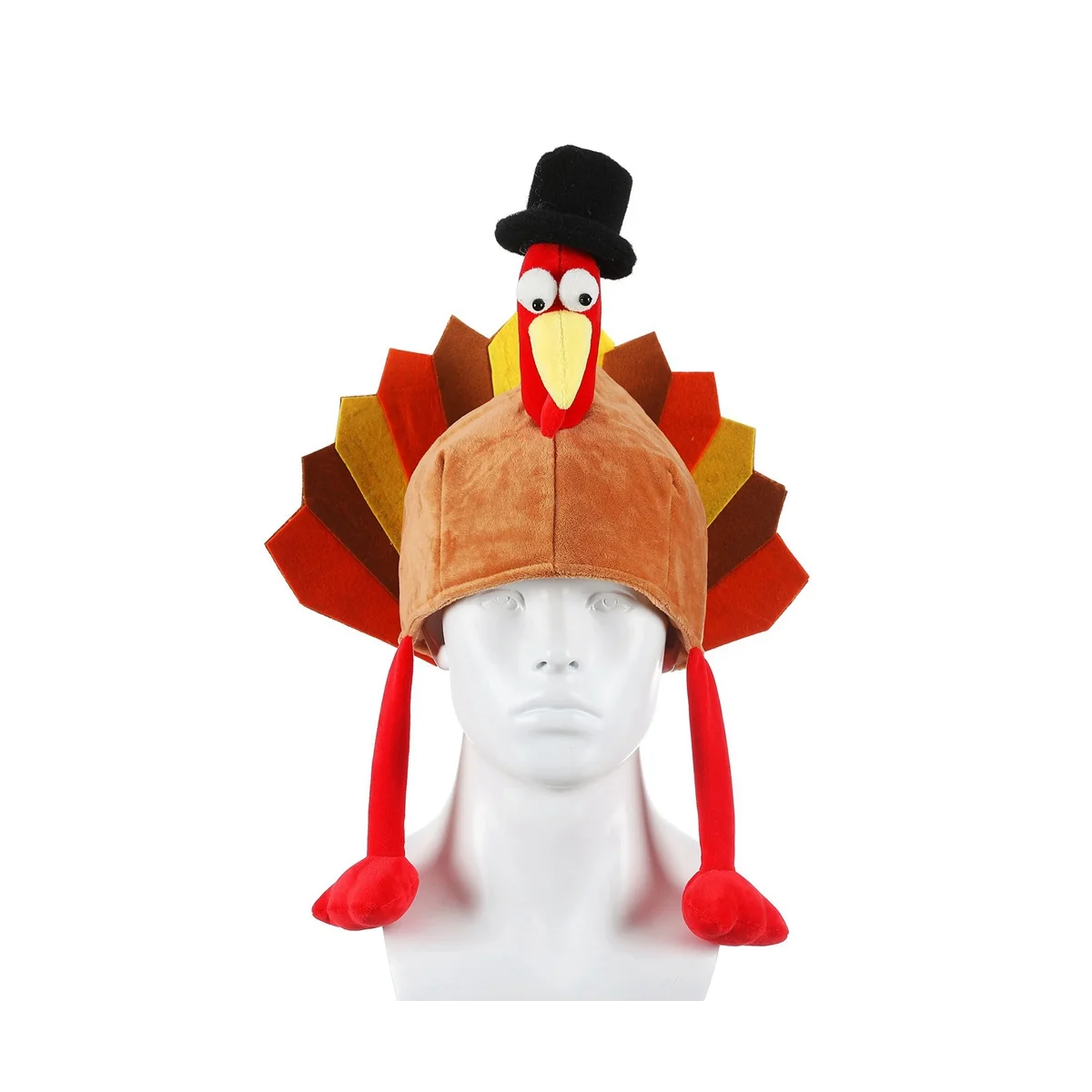 Festival Hat Vibrant Color Soft Decorative Carnival Theme Party Roasted Turkey Hat Thanksgiving Hat Party Supplies