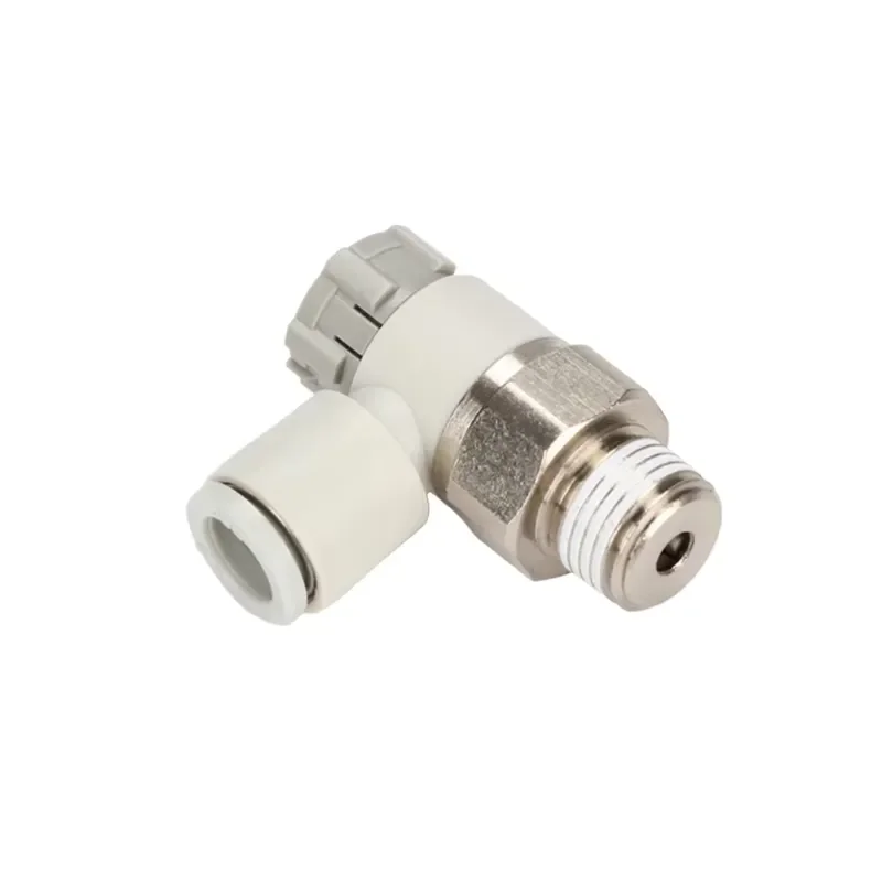 AS2201F Pneumatic Speed Control Valve One Way Flow Regulator Self Locking Throttle for Air Cylinder Fitting Industrial