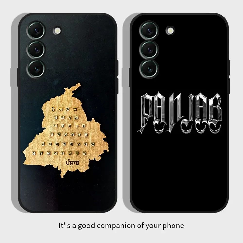 

Painting Punjab Map Phone Case for Samsung S25,S24,S23,S22,S21,S20,Ultra,Pro S10,S30Plus,FE Black Cover