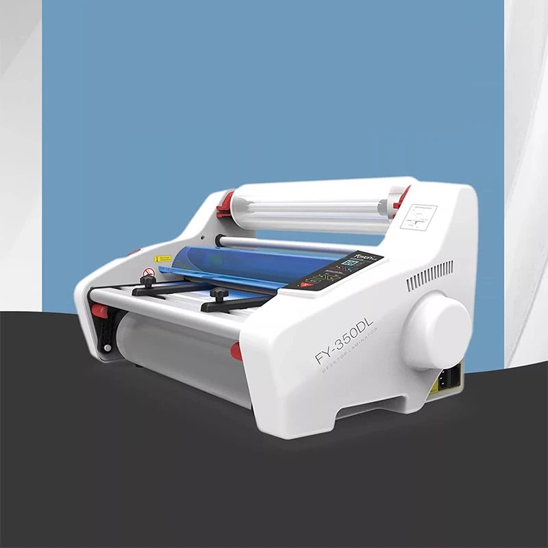 Desktop Manual Laminating Machine A3 A4 Paper Four Roller Cold Hot Laminator FY-350DL for Film Photo Rolling Equipment