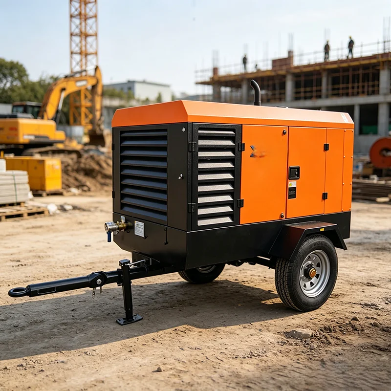 Remote Area Diesel Air Compressor Independent Working for Geological Exploration Field CE ISO Certified
