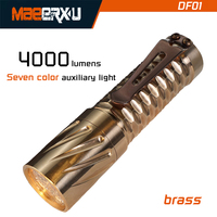 Maeerxu Brass Compact Flashlight DF01 18650 Li-ion Battery 4000 Lumens Super Bright Emergency Flashlight For Fishing and Bicycle