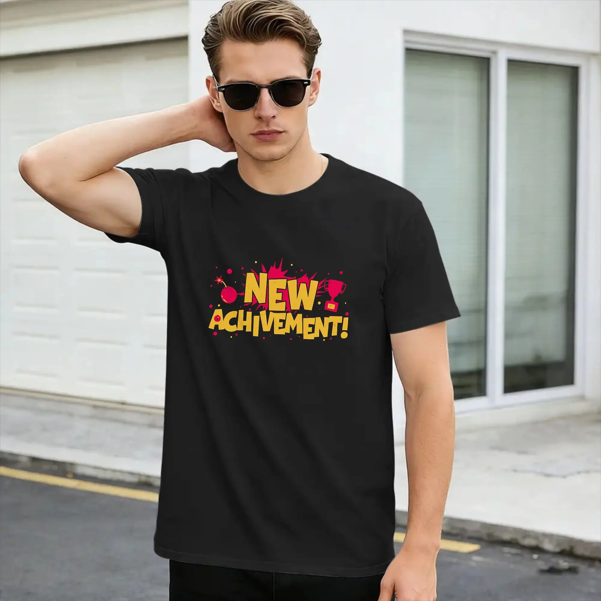 Dungeon Crawler Carl New Achievement T-Shirt Men's  Vintage T Shirts Summer O Neck Novelty Tees Wholesale Oversize Tops,